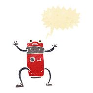 cartoon robot with speech bubble N23