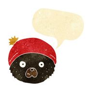 cartoon teddy bear face with speech bubble N2
