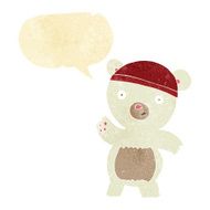 cute cartoon polar bear with speech bubble N3