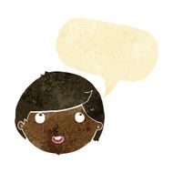 cartoon happy face with speech bubble N8