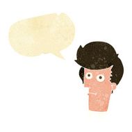 cartoon staring face with speech bubble N2