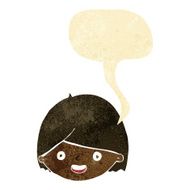 cartoon happy face with speech bubble N10