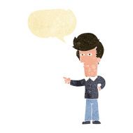 cartoon man pointing with speech bubble N20