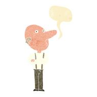 cartoon old man with folded arms speech bubble N2