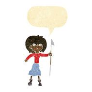 cartoon woman with harpoon speech bubble N2
