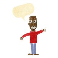 cartoon angry old man with speech bubble N20