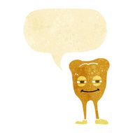 cartoon smiling tooth with speech bubble N2