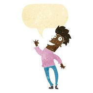 cartoon happy man with speech bubble N61