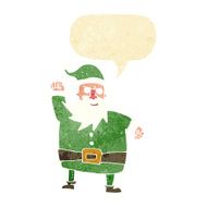 cartoon santa claus with speech bubble N33