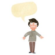 cartoon shocked man with speech bubble N18