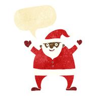 cartoon santa claus with speech bubble N34