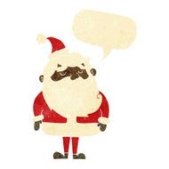 cartoon santa claus with speech bubble N35