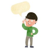 cartoon boy with idea speech bubble N23