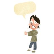 cartoon shocked man with speech bubble N20