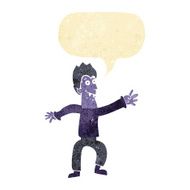 cartoon vampire with speech bubble N16