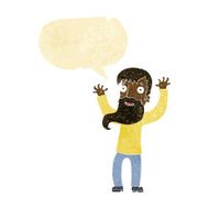 cartoon excited man with beard speech bubble N2