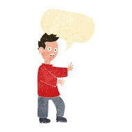 cartoon shocked man with speech bubble N21
