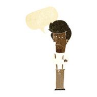 cartoon annoyed man with speech bubble N15
