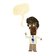 cartoon man with question speech bubble