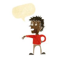cartoon man making dismissive gesture with speech bubble N3