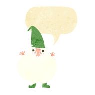 cartoon tiny santa with speech bubble N3