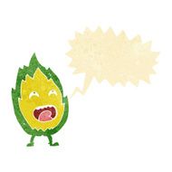 cartoon flame character with speech bubble N2