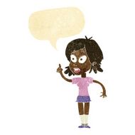 cartoon woman asking question with speech bubble N6