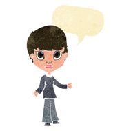 cartoon woman shrugging shoulders with speech bubble N80