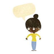 cartoon woman staring with speech bubble N5