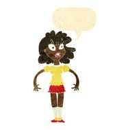 cartoon pretty girl with shocked expression speech bubble N2