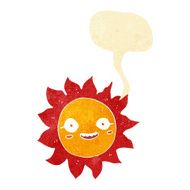 cartoon happy sun with speech bubble N2