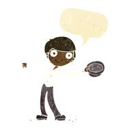 cartoon man tipping hat with speech bubble N2