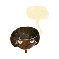 cartoon smug looking boy with speech bubble N2