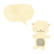 cartoon polar bear cub with speech bubble N14
