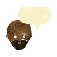 cartoon shocked man with beard speech bubble N4