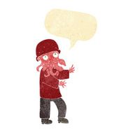 cartoon alien man with speech bubble N2