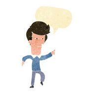cartoon man accusing with speech bubble N3
