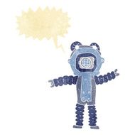 cartoon deep sea diver with speech bubble N6