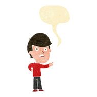 cartoon shocked man pointing with speech bubble N2