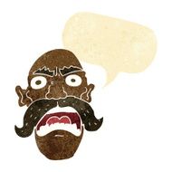 cartoon angry old man with speech bubble N23
