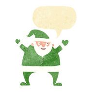 cartoon santa claus with speech bubble N36