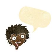 cartoon crazy excited woman with speech bubble N2