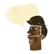 cartoon nervous man with speech bubble N23