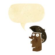 cartoon confused man with speech bubble N6