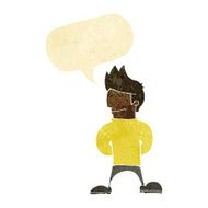 cartoon happy man with speech bubble N67