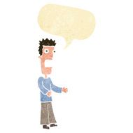 cartoon man freaking out with speech bubble N2