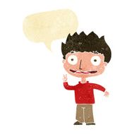 Cartoon happy boy with speech bubble N31