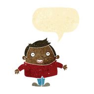 cartoon happy man with speech bubble N68
