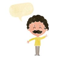 cartoon man with idea speech bubble N19