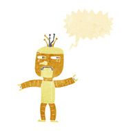 cartoon robot with speech bubble N30